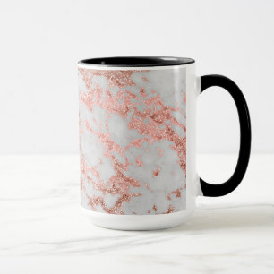 Moderner Rose Gold Glitzer Tasse