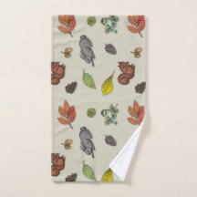 Moderner Roter Beerenvogel | Handtuch