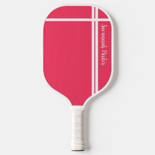 Moderner Roter Individuelle Name Pickleball Schläger