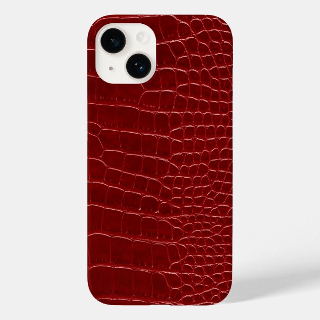 Moderner roter Krokodil Case-Mate iPhone 14 Hülle (Rückseite)