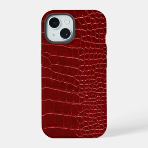Moderner roter Krokodil iPhone 15 Hülle