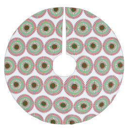 Moderner Roter und Grüner Schneeflocken aus dem Mi Polyester Weihnachtsbaumdecke