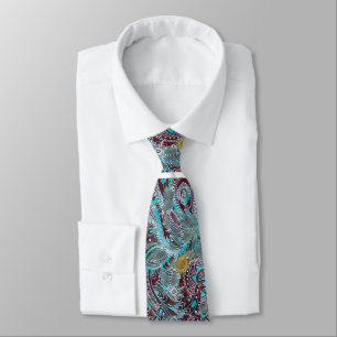 Moderner Rotwein u. blaue Paisley-Hals-Krawatte Krawatte