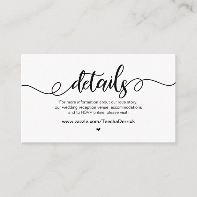 Moderner rustikaler Bauernhof, Schwarzer Schriftar Begleitkarte (Vorderseite)