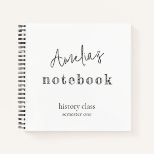 Moderner rustikaler Chic Minimalistische Hand Lett Notizbuch