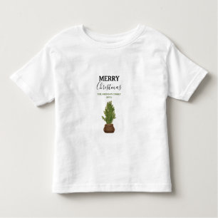 Moderner Rustikaler Weihnachtsbaum Urlaub Kleinkind T-shirt