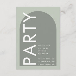 Moderner Sage Arch Moss Abstrakter Japandi Minimal Begleitkarte