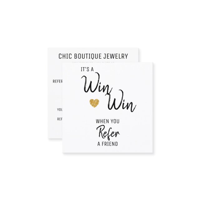 Moderner Salon Empfehlungskarte (Vorderseite/Rückseite Beispiel)