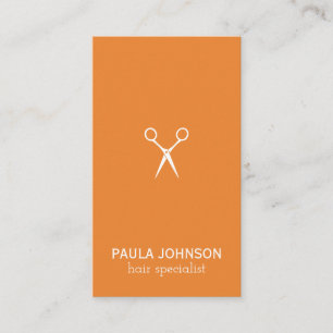 Moderner Salon Shears Hair Specialist (orange) Visitenkarte