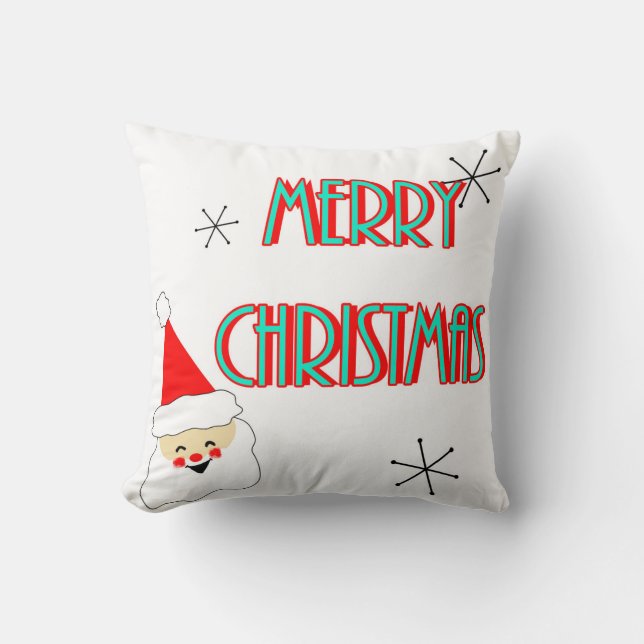 Moderner Santa-Claus im Mittelalter fröhliche Weih Kissen (Vorderseite)