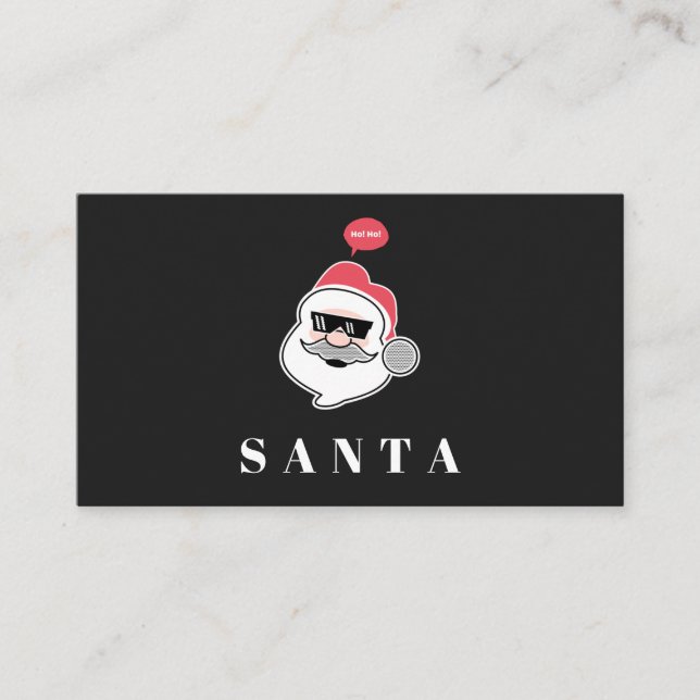 Moderner Santa Minimalistischer Cooler Spaß Whimsi Visitenkarte (Vorderseite)