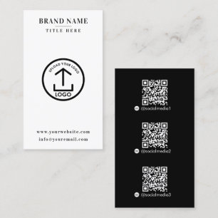 Moderner scannbarer digitaler Kontakt-QR-Code-Logo Visitenkarte