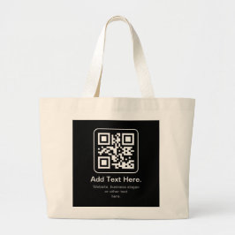 Moderner scannbarer QR-Code Jumbo Stoffbeutel