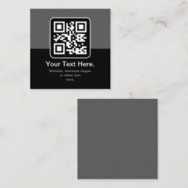 Moderner scannbarer QR-Code | Schwarz Grau & Weiß Begleitkarte