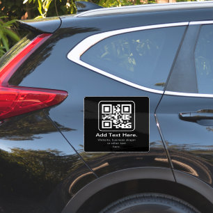 Moderner scannbarer QR-Code Schwarz Weiß & Grau Aufkleber