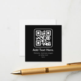 Moderner scannbarer QR-Code | Schwarz Weiß & Grau Begleitkarte