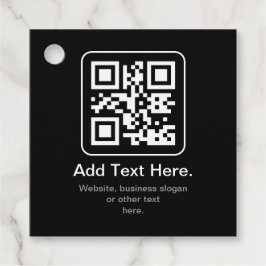 Moderner scannbarer QR-Code | Schwarz Weiß & Grau Geschenkanhänger