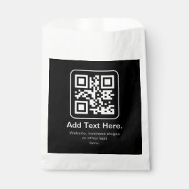 Moderner scannbarer QR-Code | Schwarz Weiß & Grau Geschenktütchen