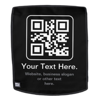 Moderner scannbarer QR-Code | Schwarz Weiß & Grau Rucksack