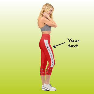 Moderner, schicker Golftext rot Capri Leggings