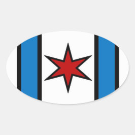 Moderner Schild-Oval-Aufkleber Ovaler Aufkleber