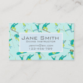 Moderner Schilehrer Visitenkarte