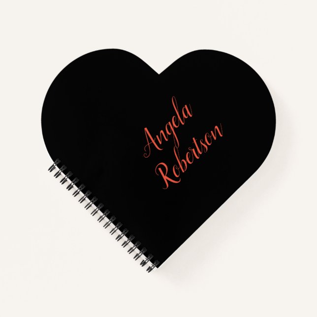 Moderner schlichter, einfacher Name Notizbuch (Vorderseite)