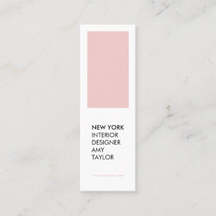Moderner, schlichter Rose pink minimalistischer De Mini Visitenkarte