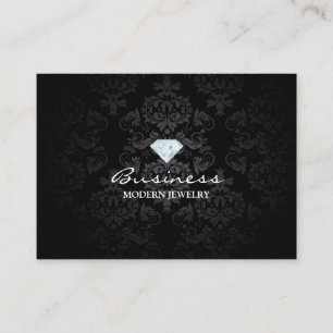 Moderner Schmuck-klassischer schwarzer Damast Visitenkarte
