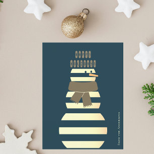 Moderner Schneemann schön niedlich Weihnachten
