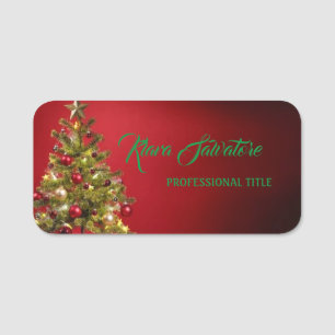 Moderner schöner Weihnachtsbaum Namensschild
