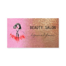 Moderner Schönheitssalon Glitzer Gold Pink