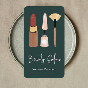 Moderner Schönheitssalon Minimal Qr Code Business Visitenkarte