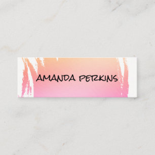 Moderner Schriftart mit farbgepinseltem Monogramm Mini Visitenkarte