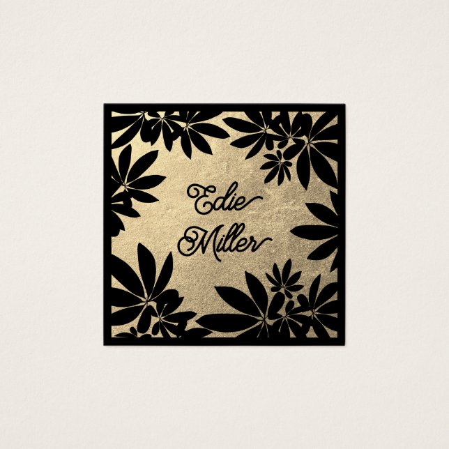 Moderner Schriftart mit Schwarz-Flora-Schrift (Vorderseite)