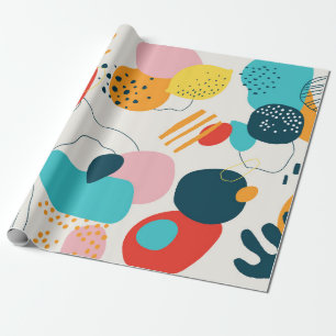 Moderner, schriftlicher Hintergrund. Trendy geomet Geschenkpapier