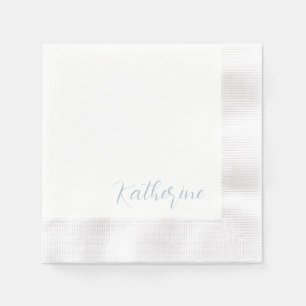 Moderner Schriftname Dusty Blue Shower Serviette