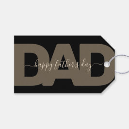 Moderner Schwarz-Gold-Vater Geschenkanhänger