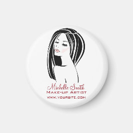 Moderner Schwarz-Hellrosa-Chic Eyelash Makeup Arti Magnet