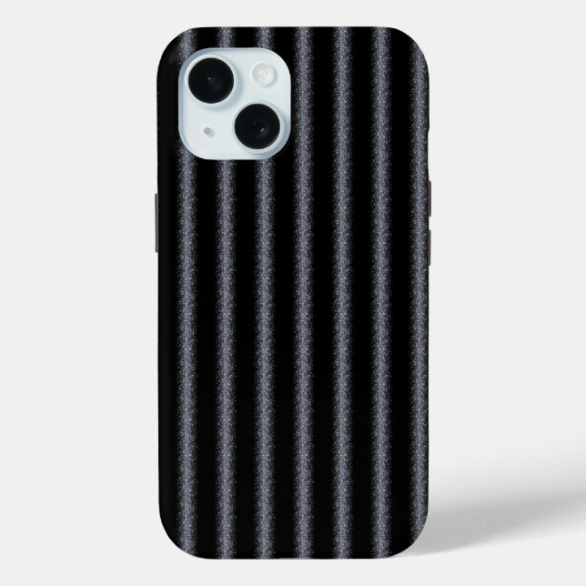 Moderner Schwarz-Silber-Glitzer Case-Mate iPhone Hülle (Rückseite)