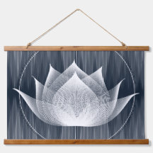 Moderner Schwarz-Weiß-Lotus-Trippy-Moiré-Effekt