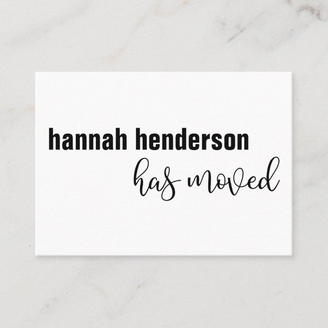 Moderner Schwarz-Weiß-Single hat seine Karte versc (Vorderseite)