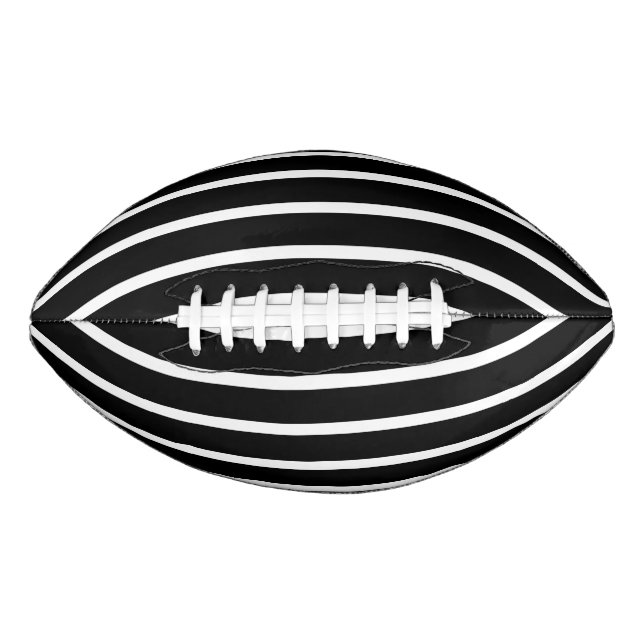 Moderner Schwarz-Weiß-Streifen Football (Vorderseite)