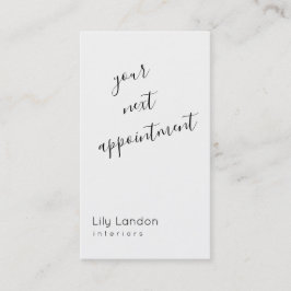 Moderner Schwarz-Weiß-Termin Terminkarte