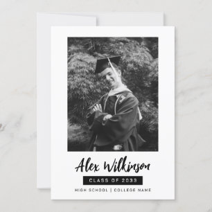 Moderner Schwarz-weißer 3 Foto Minimalistischer Ab Einladung