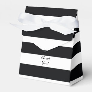 Moderner Schwarz-weißer gestreifter Geschenkschachtel
