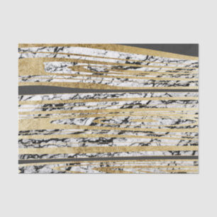 Moderner Schwarz-weißer Marmor mit Seidenpapier