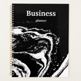 Moderner Schwarz-weißer Marmor Planer