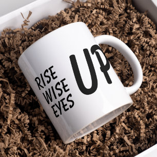 Moderner schwarzer Aufstiegs-kluge Augen zitieren Tasse