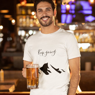 Moderner Schwarzer Behalt wird einfach T-Shirt